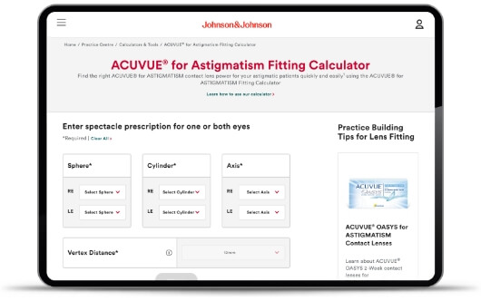 ACUVUE® Fitting Calculator