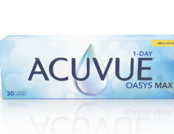 ACUVUE<sup>®</sup> OASYS MAX 1-Day MULTIFOCAL with TearStable™ Technology and OptiBlue™ Light Filter